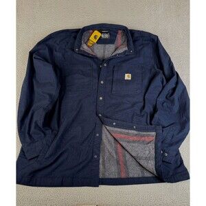 CARHARTT  Jacket Mens 3XLT Relaxed Fit Rugged Flex Blanket Lined Canvas Shirt